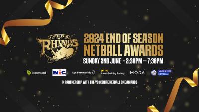 Rhinos Netball End of Season Awards Dinner tickets on sale now