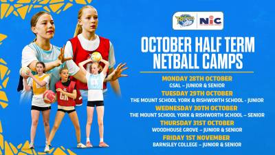 October Half Term Netball Camps now on sale